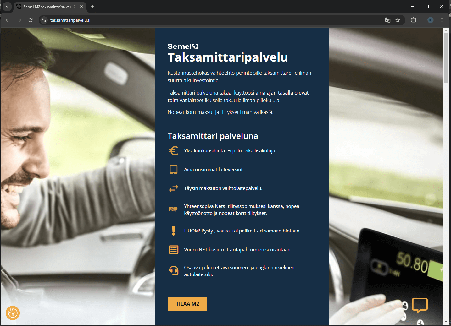 Artikkelit 5 taksamittaripalvelu laskeutumissivu hakukoneoptimointi