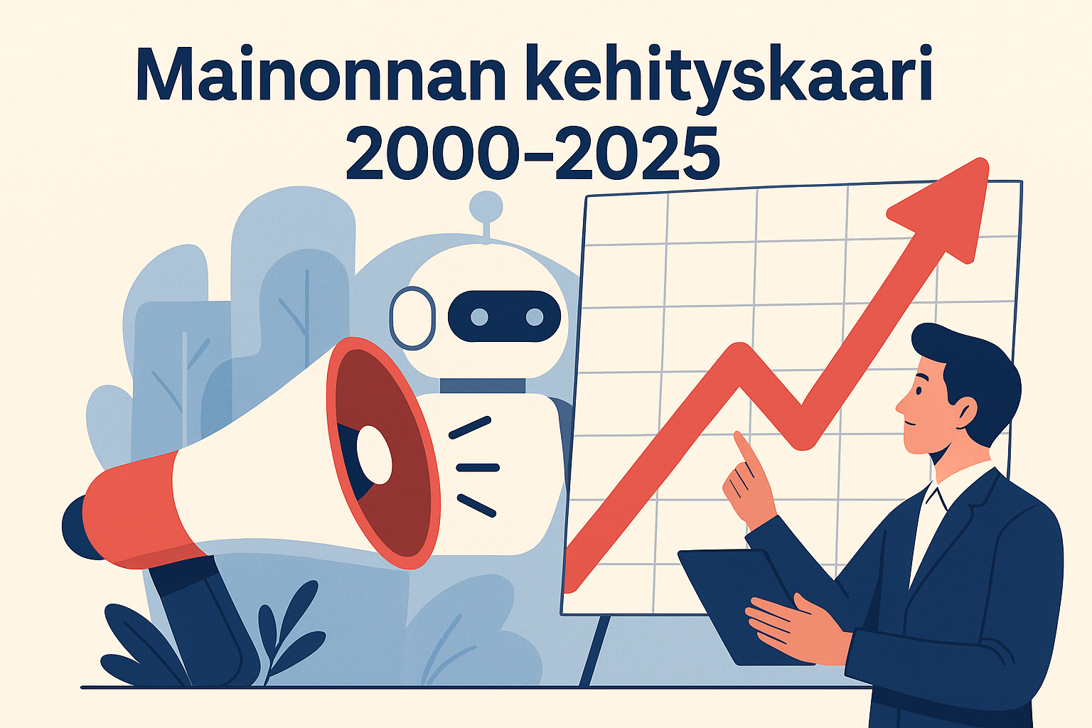 Artikkelit 2 mainonnan kehityskaari 2030 Mainonnan tulevaisuus vuonna 2030 - AI:n näkemus asiasta